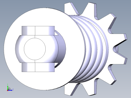 减震器总成_3D CAD模型左视缩略图