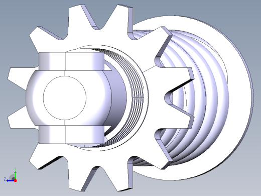 减震器总成_3D CAD模型右视缩略图