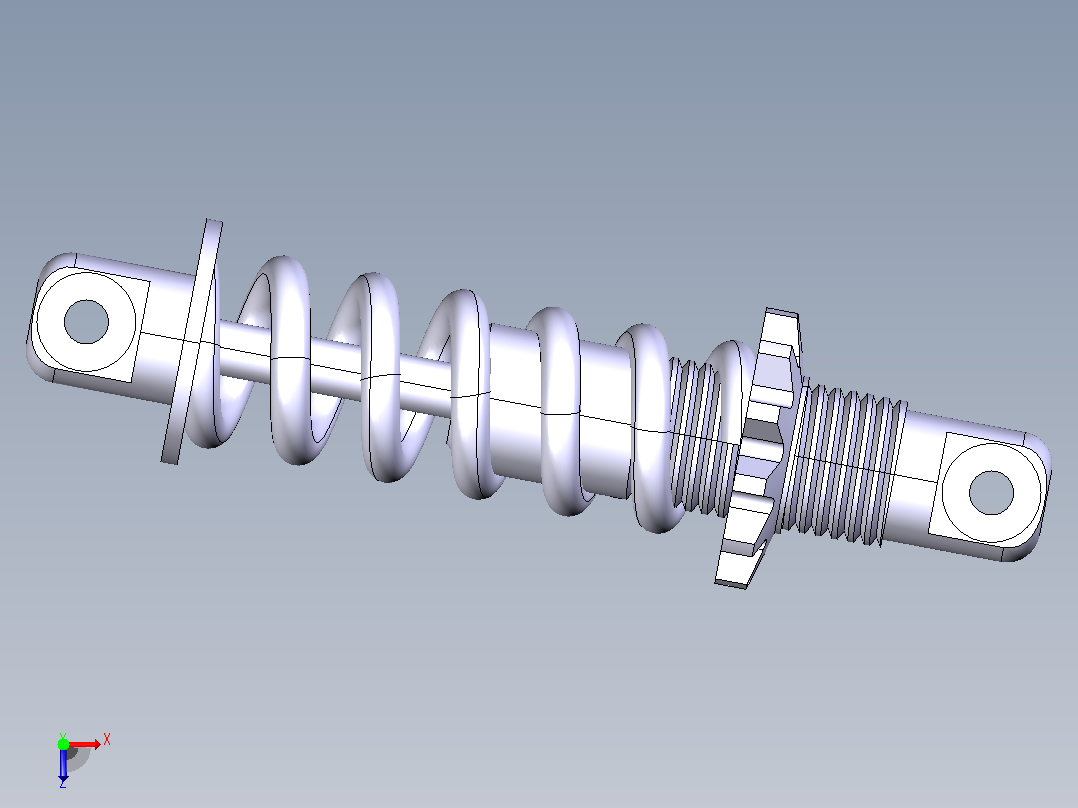 减震器总成_3D CAD模型俯视图