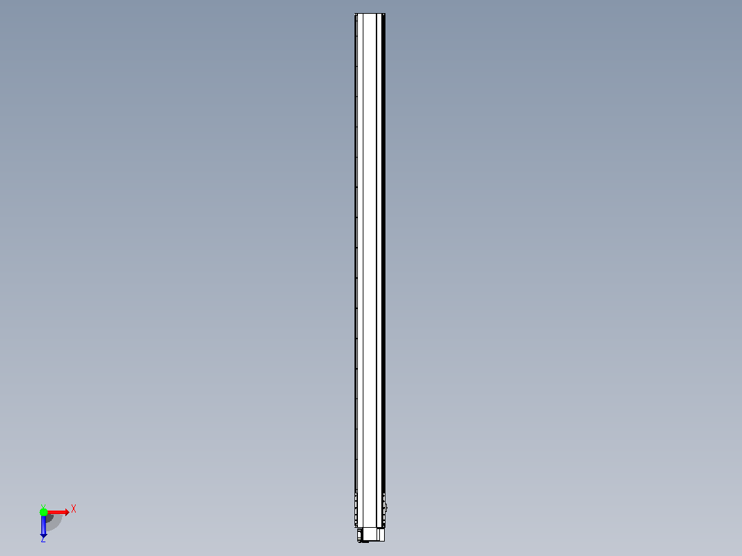 皮带直线轴半封闭可选导轨TPA-HNB-202D-140-L3050-RP-Y-P75-N3俯视图