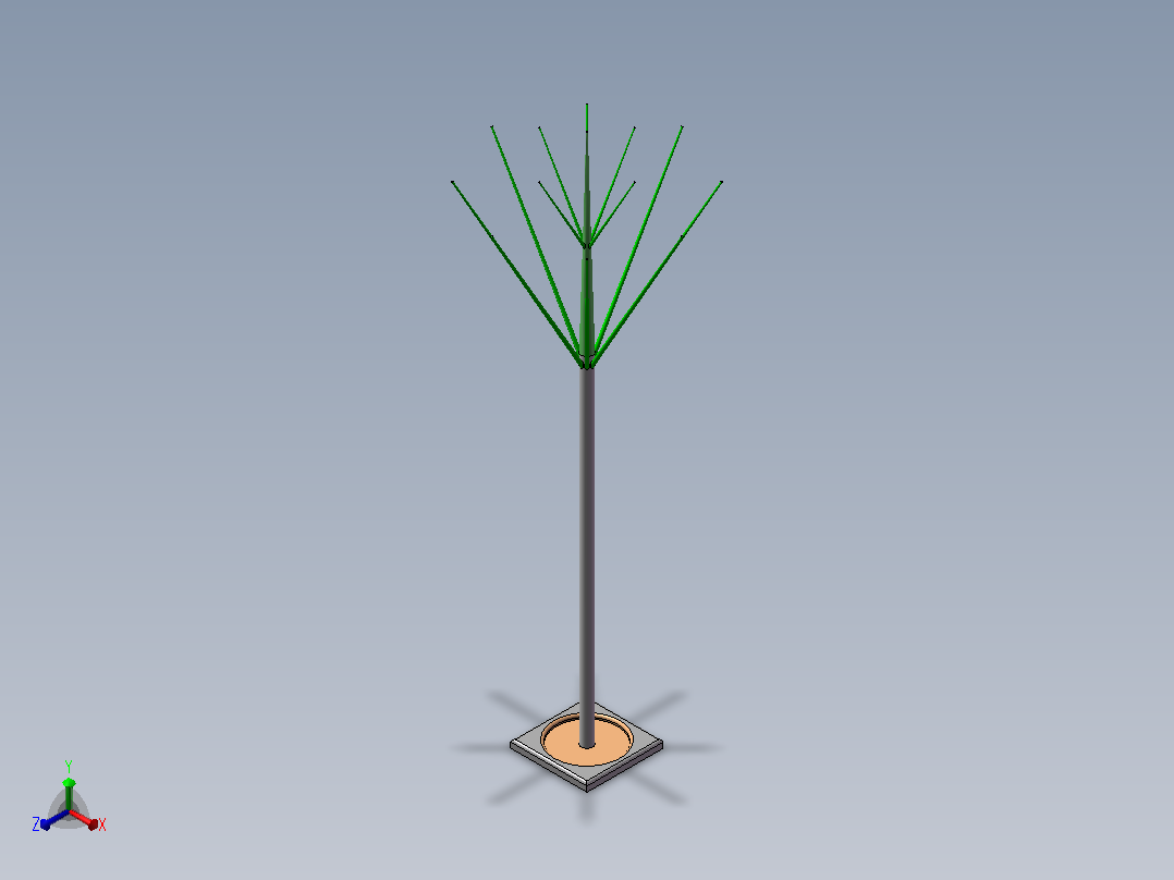 树 小树 绿化树 植物正等轴测图