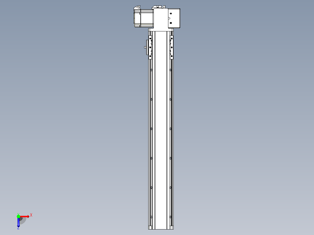 皮带直线轴半封闭可选导轨TPA-HNB-85D-90-L500-LP-C-P20-N3俯视图