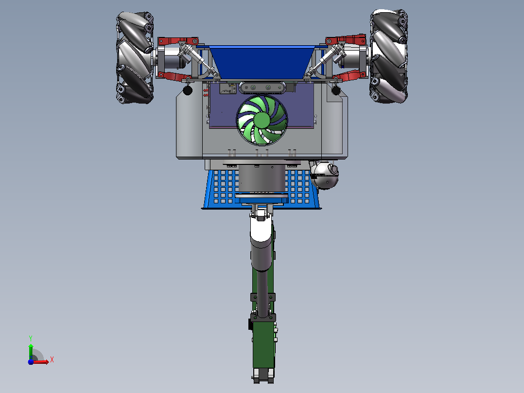 草莓采摘机器人（SW+CAD+说明书）前视图