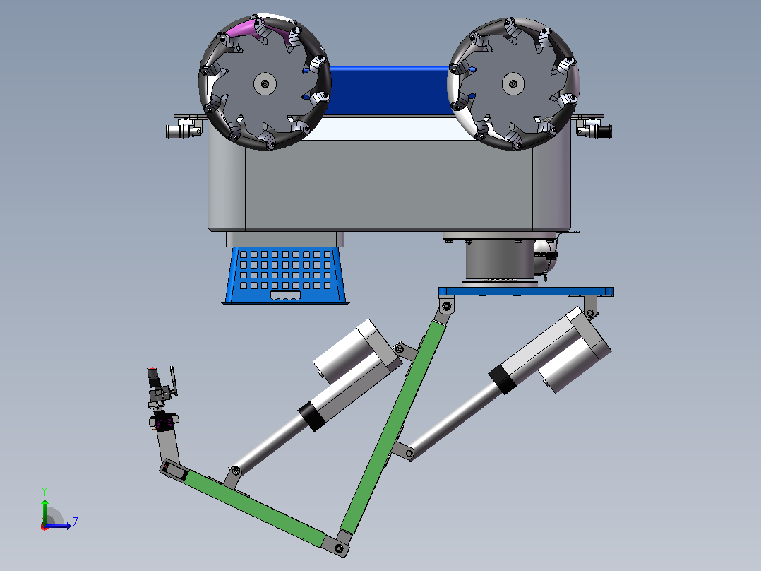 草莓采摘机器人（SW+CAD+说明书）左视图