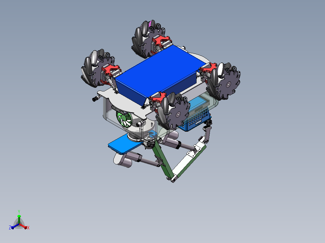 草莓采摘机器人（SW+CAD+说明书）正等轴测图