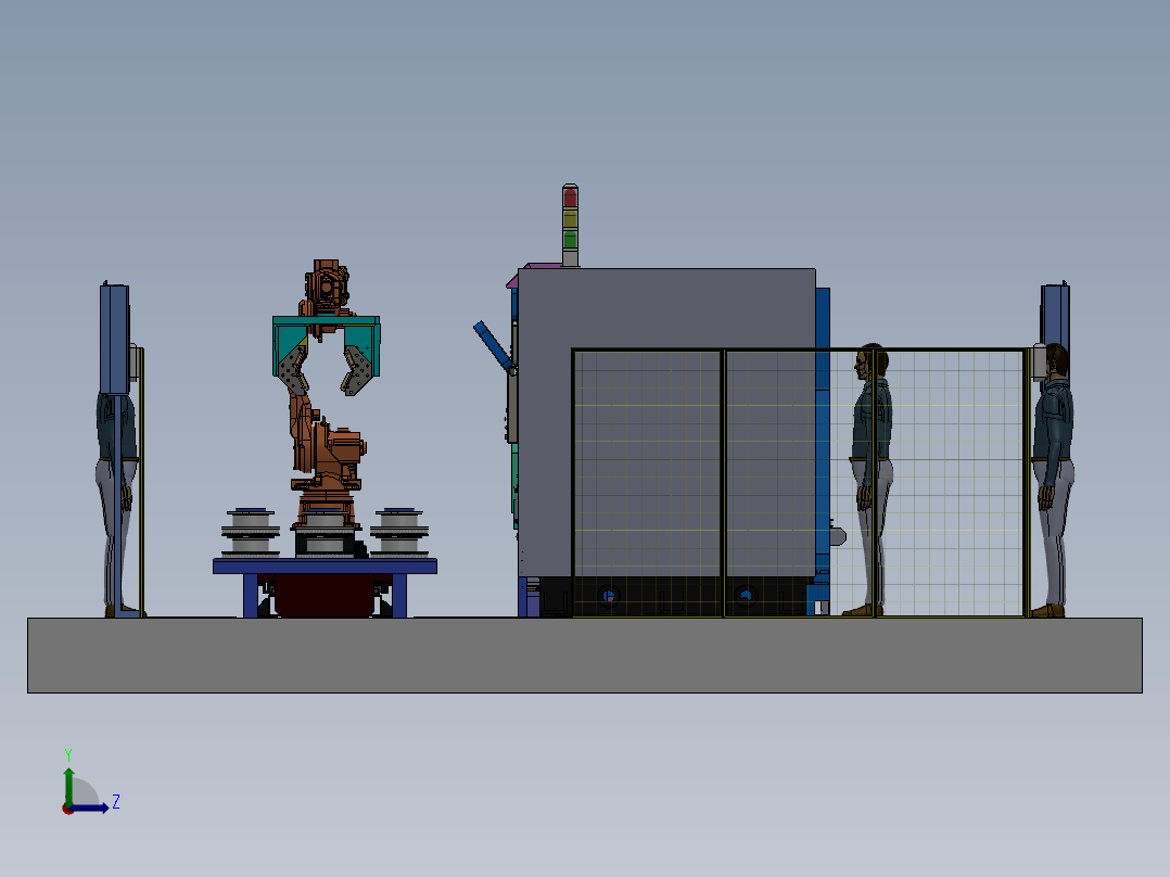 齿轮轴加工生产线左视图