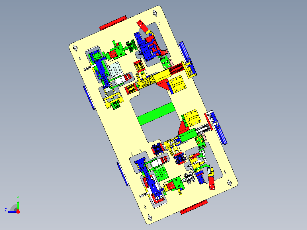 扭力梁小件分序焊接夹具x_t右视图