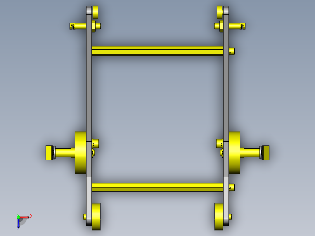 带避让组件的传送带俯视图