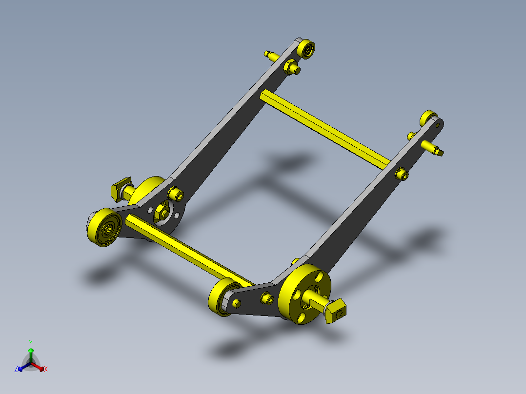 带避让组件的传送带正等轴测图