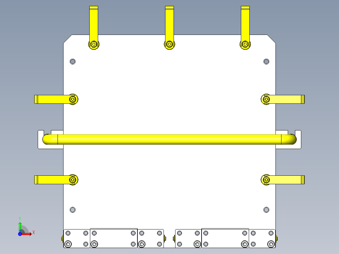 使用固定把手开闭盖子前视图