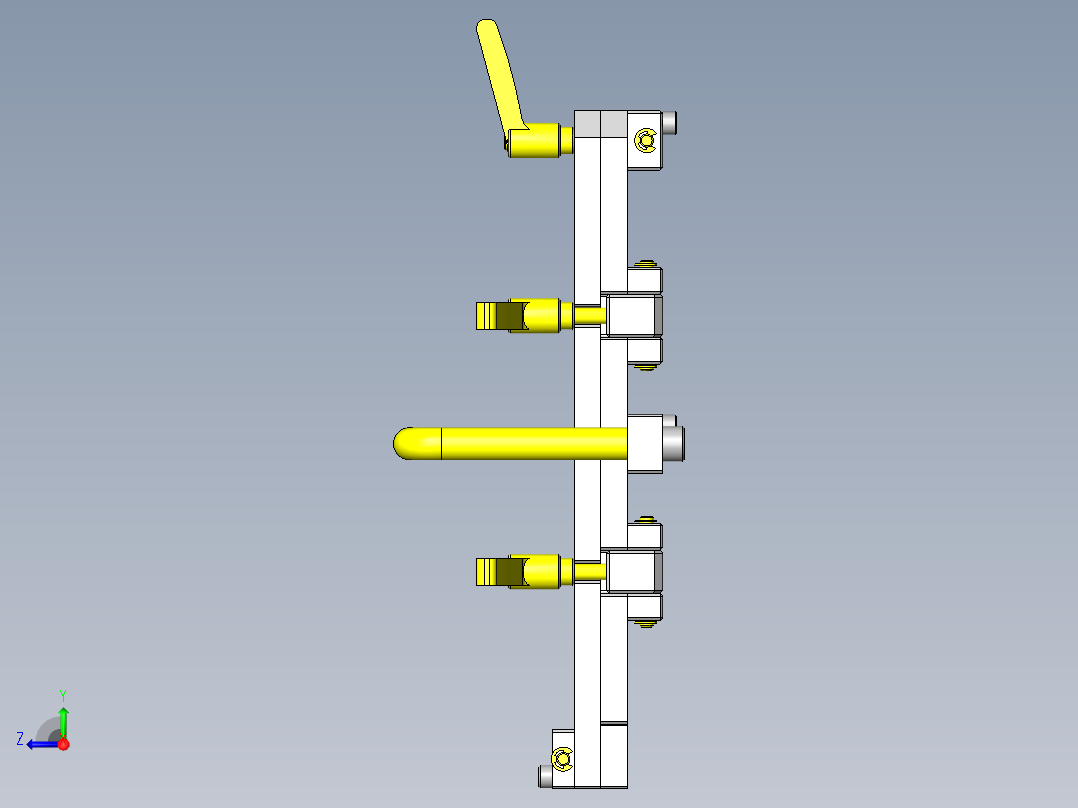 使用固定把手开闭盖子右视图