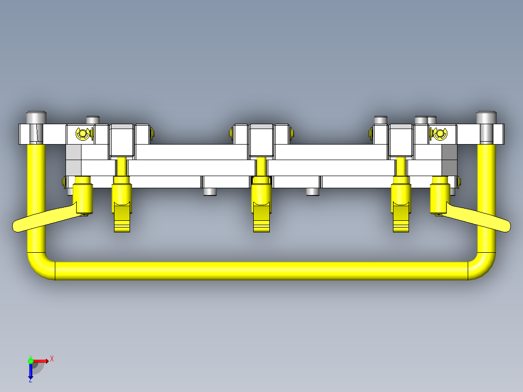 使用固定把手开闭盖子俯视图