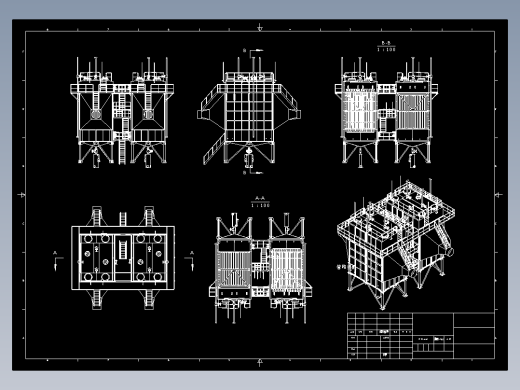 WESP3湿式电除尘器（管式）cad图纸湿式