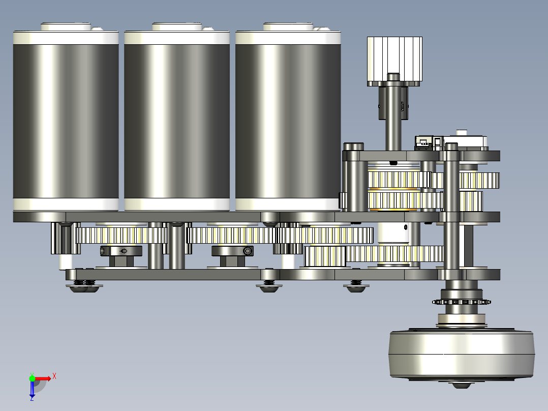齿轮箱模型俯视图