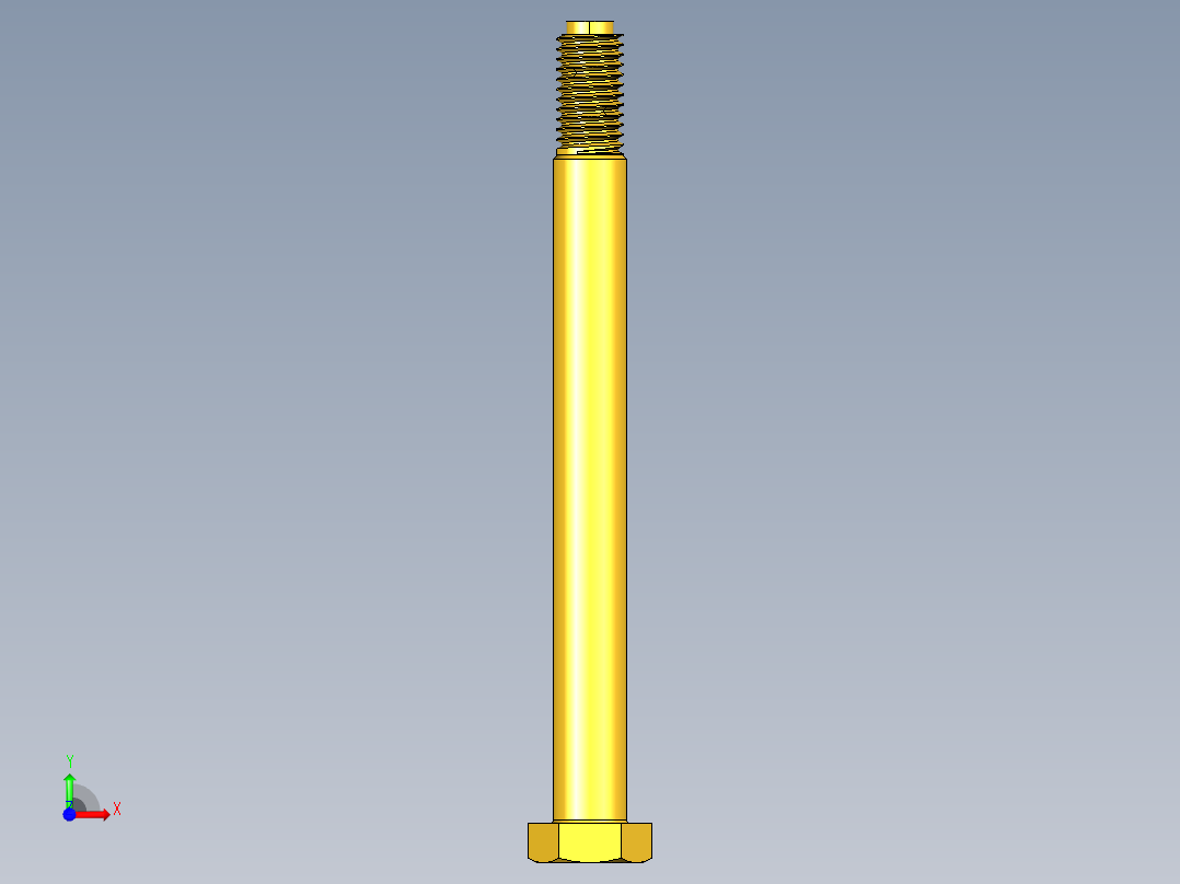 六角头铰制孔用螺栓(GBT27）前视图