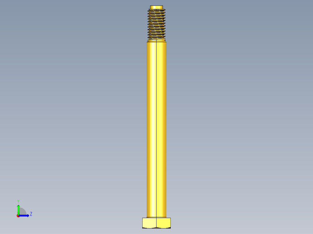 六角头铰制孔用螺栓(GBT27）左视图