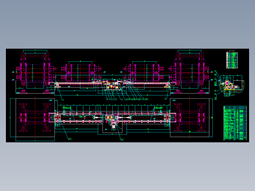 980-2000铝铸轧机全套装配图