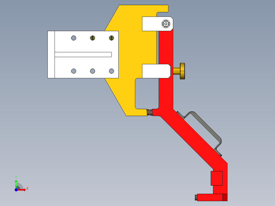 夹具固定座3D模型前视图