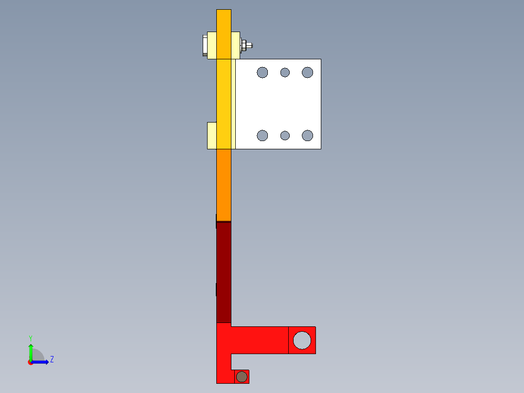 夹具固定座3D模型左视图
