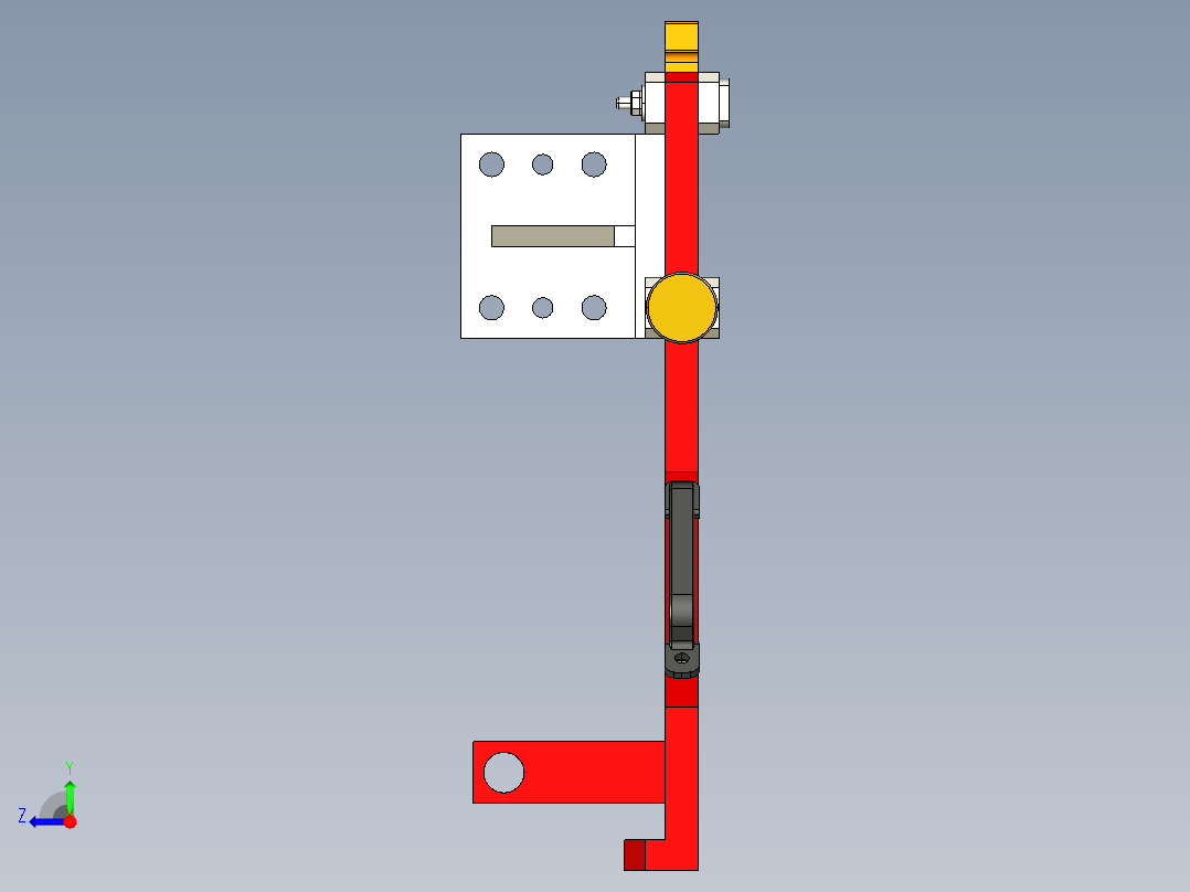 夹具固定座3D模型右视图