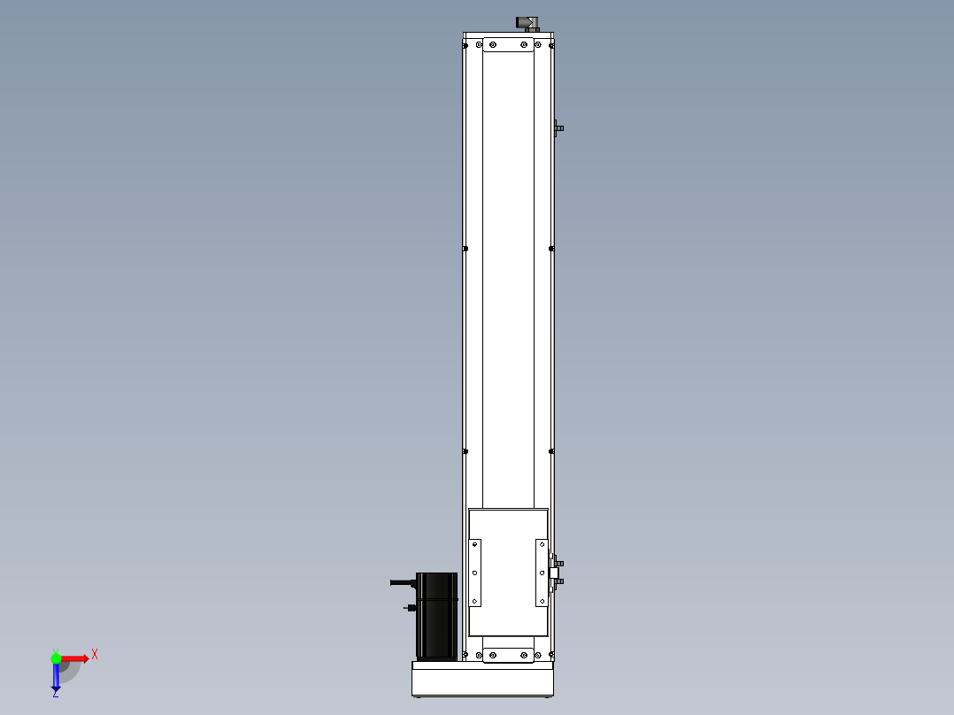 Toyo东佑达直线模组-ECH14-650-BR-200W+煞車俯视图