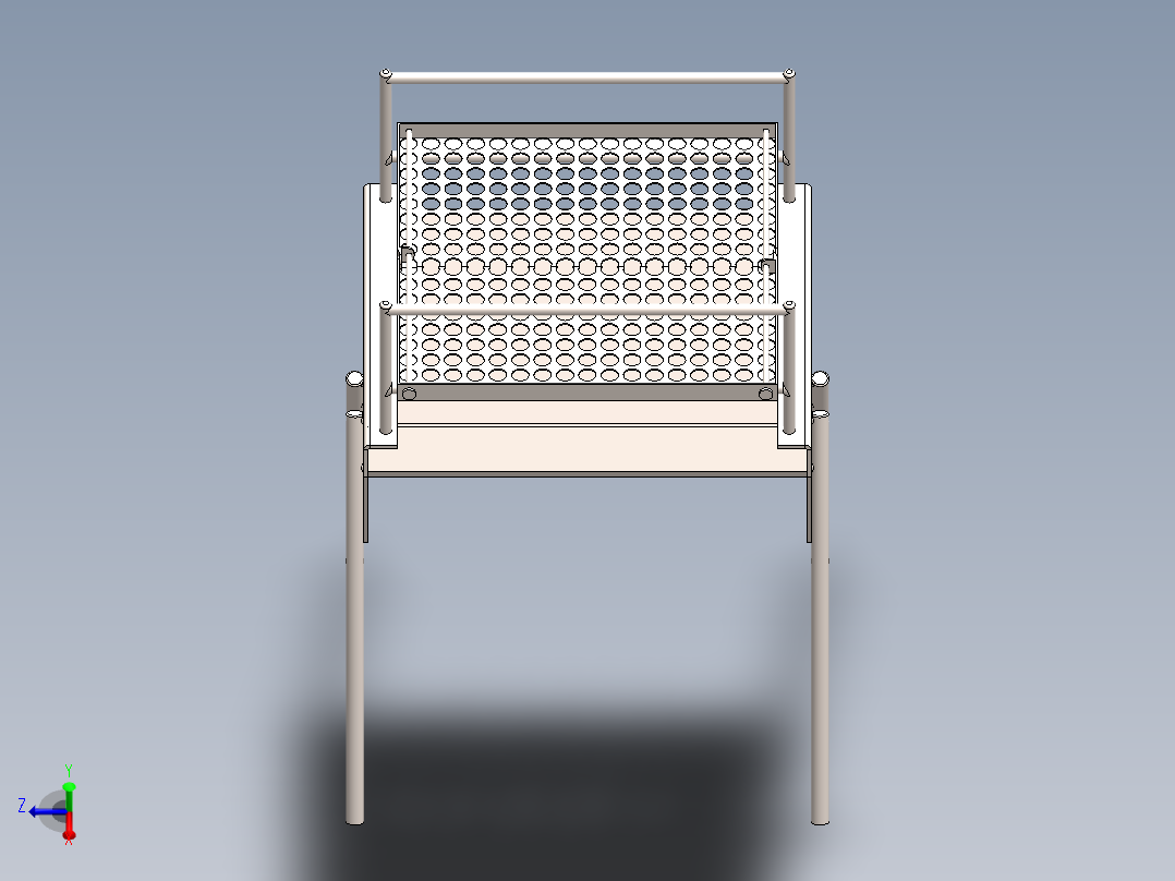 手提式简易烧烤架3D数模图纸 Solidworks设计