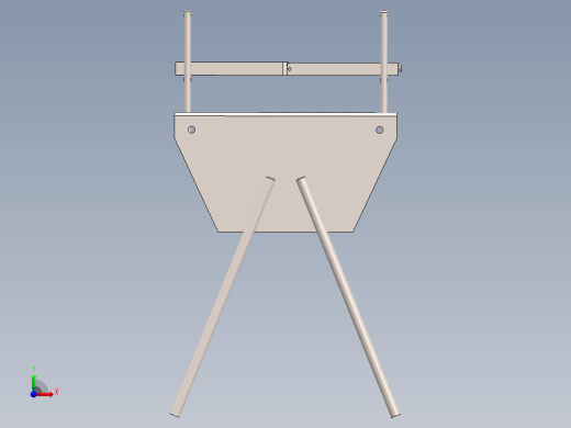 手提式简易烧烤架3D数模图纸 Solidworks设计前视缩略图