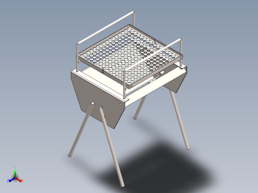 手提式简易烧烤架3D数模图纸 Solidworks设计正等轴测缩略图