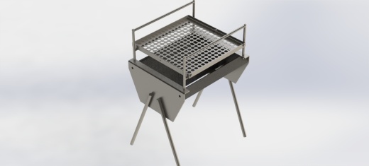 手提式简易烧烤架3D数模图纸 Solidworks设计缩略图