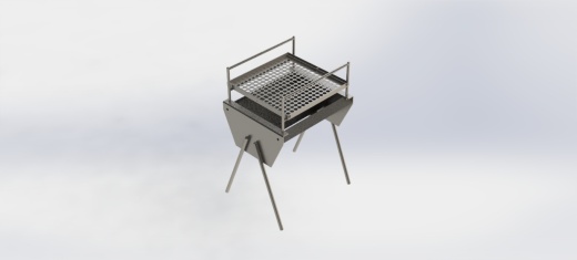 手提式简易烧烤架3D数模图纸 Solidworks设计缩略图