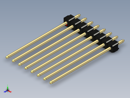 彩色公头100mil（2.54mm）系列-DS1021_black_1x08p_100mil_Type43_rev1.0