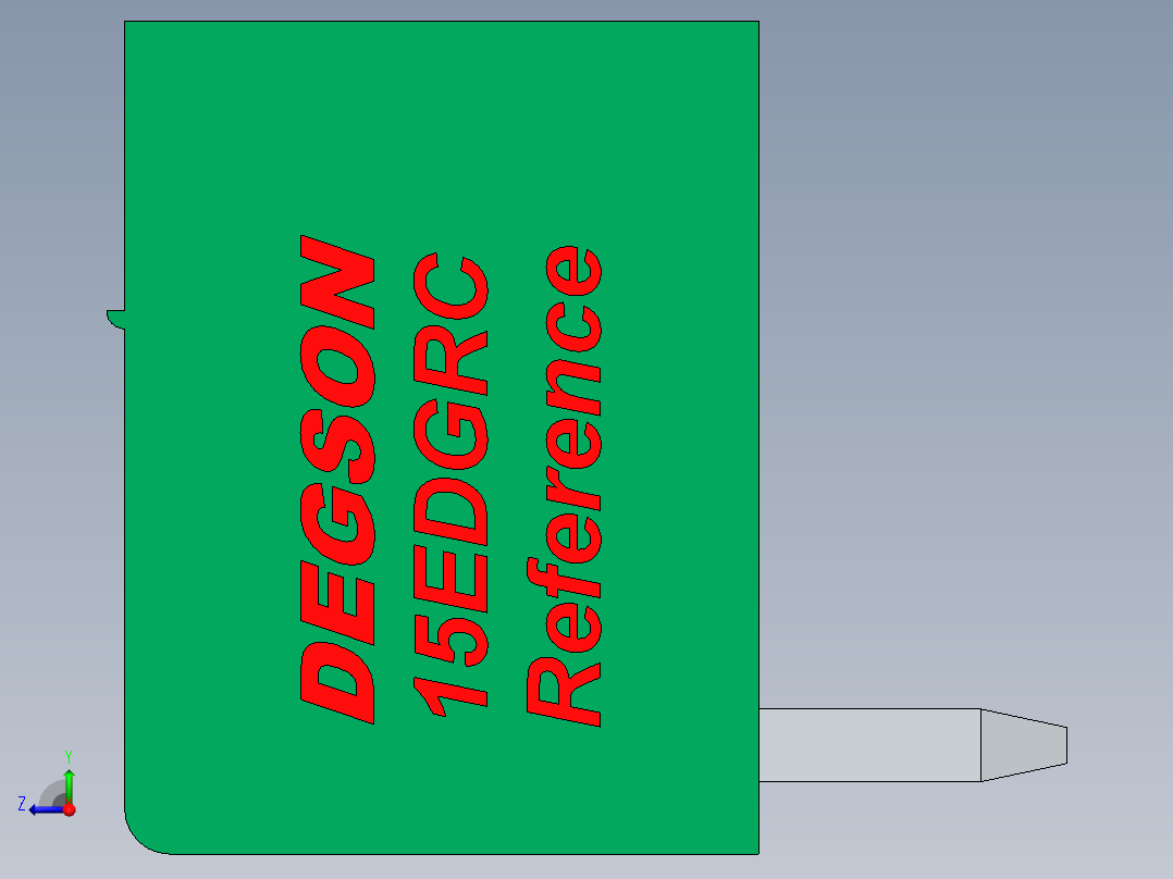 DEGSON 15EDG 系列 3.5mm 插拔式接线端子 FullPack-15EDGRC-3.5-xxP-14-00AH右视图