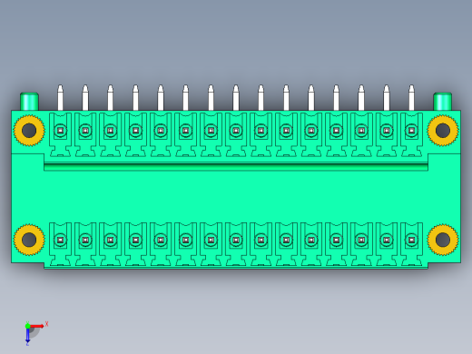 DEGSON 15EDG（公头） 3.5mm 螺钉锁紧，插拔式接线端子 FullPack-15EDGRTM-3.5-30P-14-00AH俯视缩略图