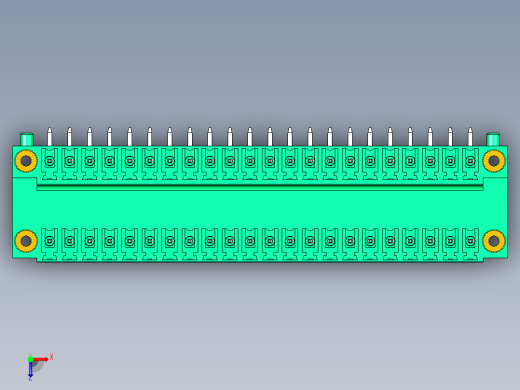 DEGSON 15EDG（公头） 3.81mm 螺钉锁紧，插拔式接线端子 FullPack-15EDGRTM-3.81-44P-14-00AH俯视缩略图