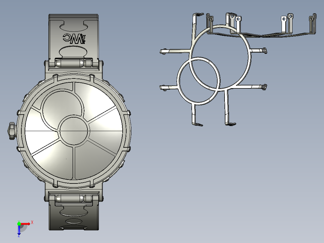 创意木片手表俯视图