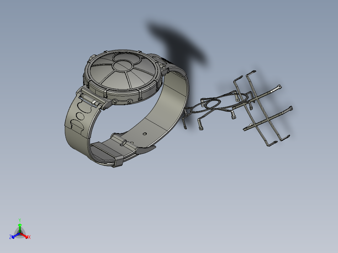 创意木片手表正等轴测图