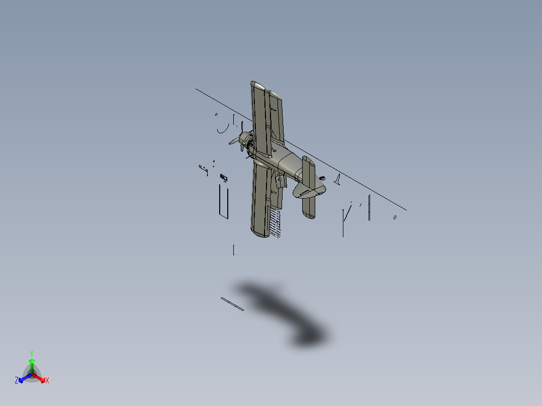 F+安2+an2+运五运5飞机模型+机械设计图纸资....zip