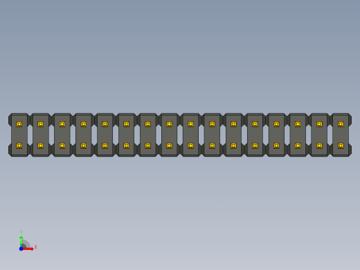 双排通孔引脚接头，间距2.54毫米前视缩略图