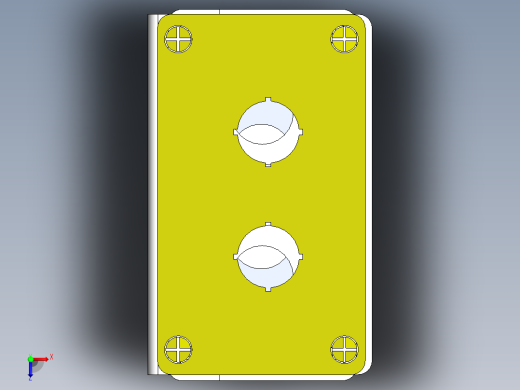 二孔按钮盒组件（施耐德）俯视缩略图