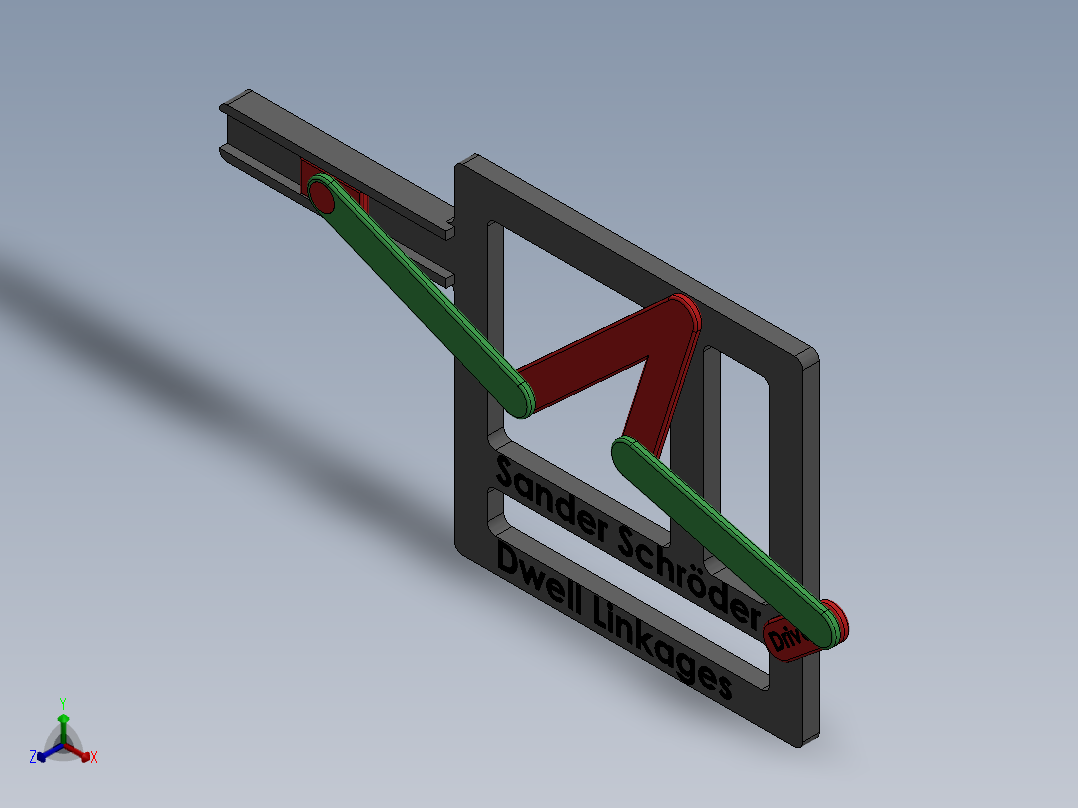 滑动连杆正等轴测图