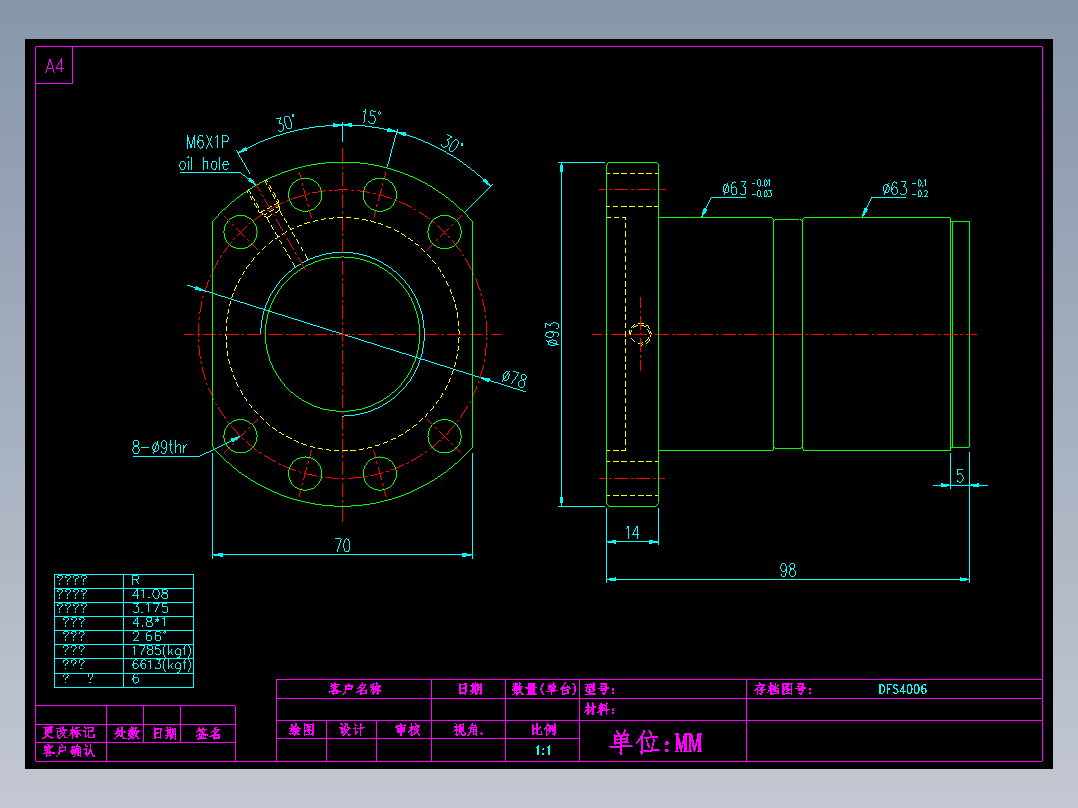 山云日尚SYS滚珠丝杠DFS40062