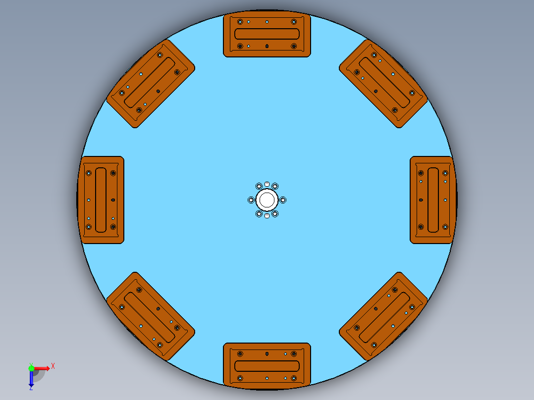 分割器转盘俯视图