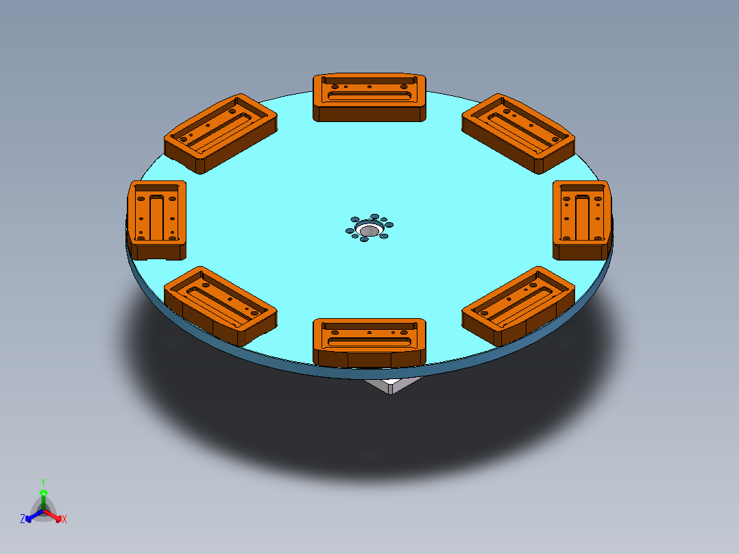 分割器转盘正等轴测图