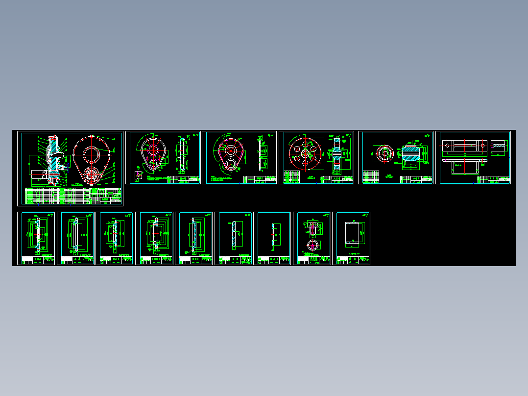 驱动装置一套CAD图纸