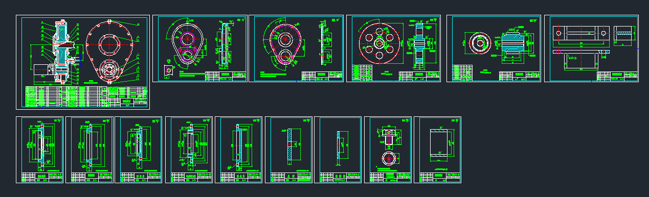 驱动装置一套CAD图纸