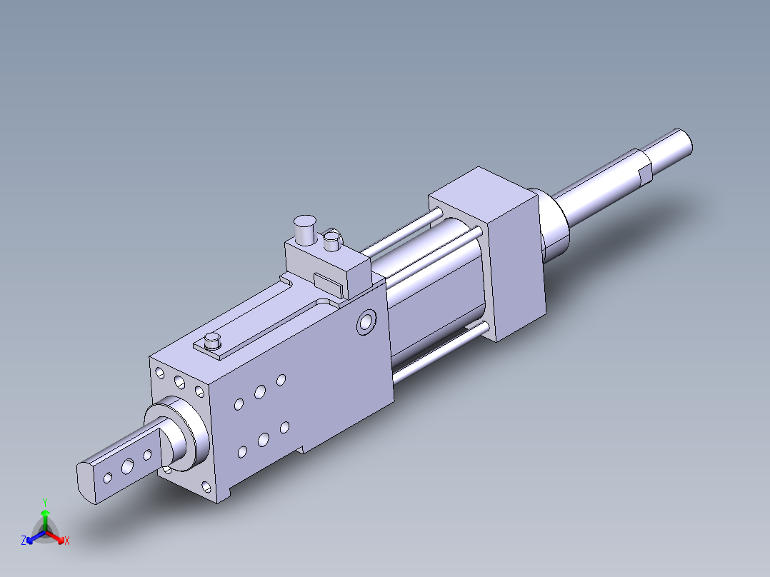 德克斯TUNKERS气缸数模SZK_40_1_A42_Z_TUENKERS正等轴测图