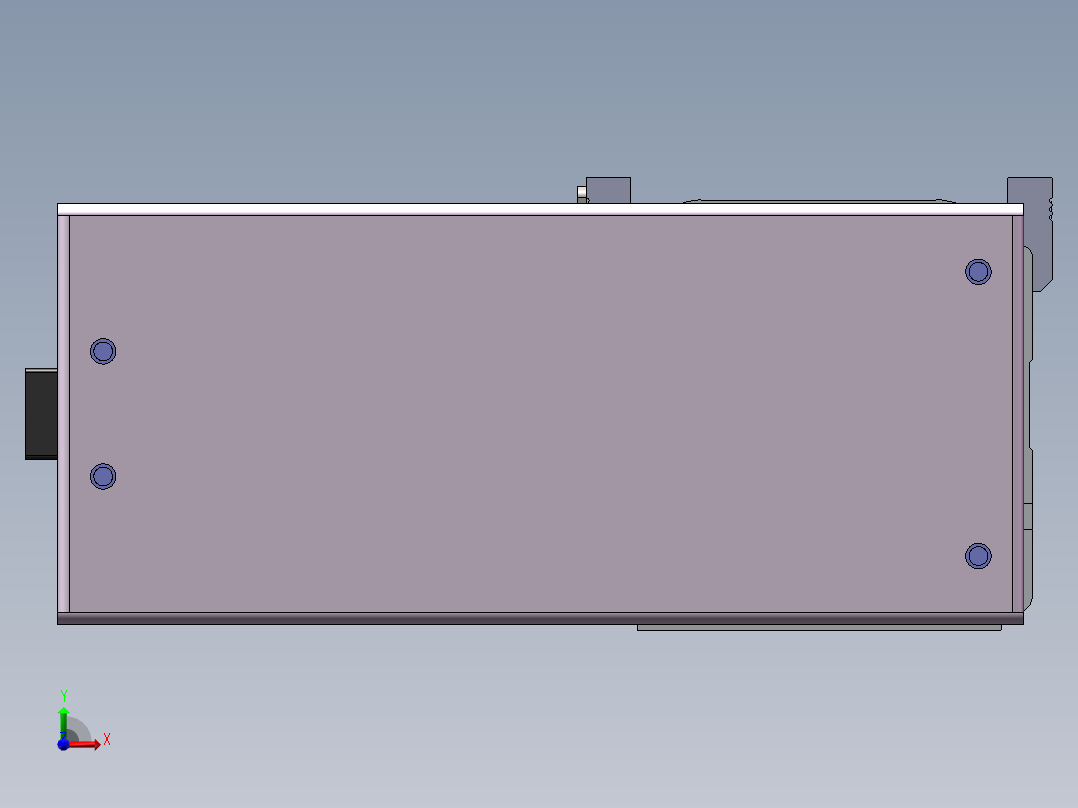 电动滑台模组SDM75右折模型前视图