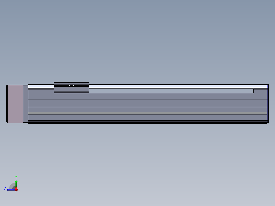 电动滑台模组SDM75右折模型右视图