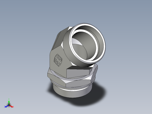 卡套式工业通用硬管接头EO_Adjustable_locknut_45_deg_elbow_VEE42LMOMDCF
