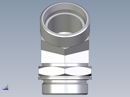 卡套式工业通用硬管接头EO_Adjustable_locknut_45_deg_elbow_VEE42LMOMDCF右视缩略图